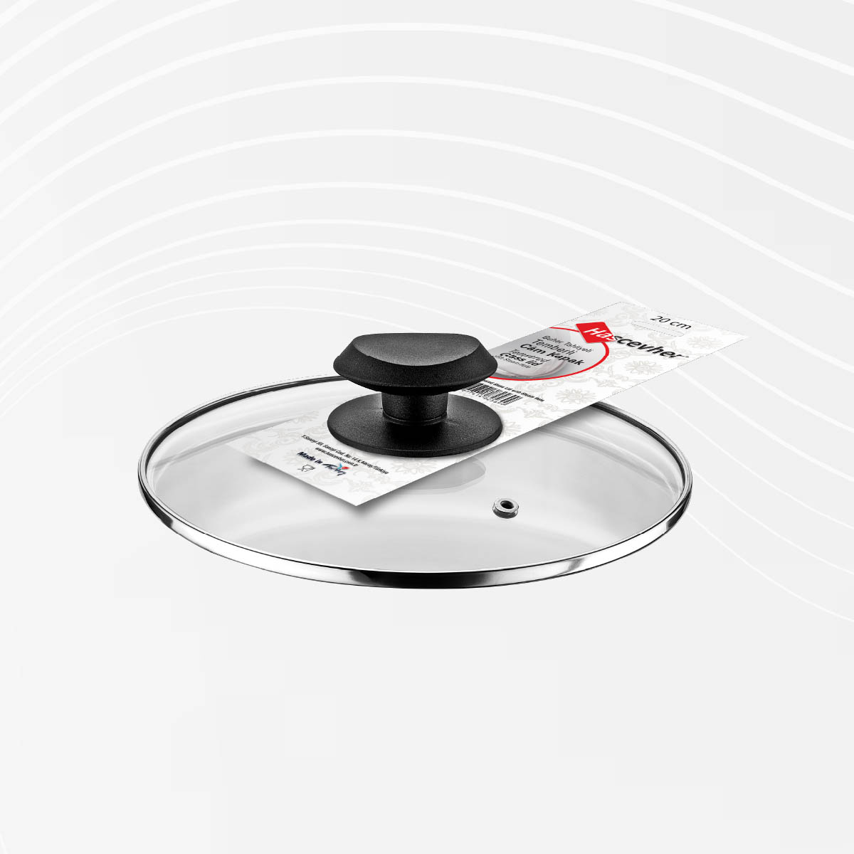 Hascevher 14 cm T Tipi Cam Kapak